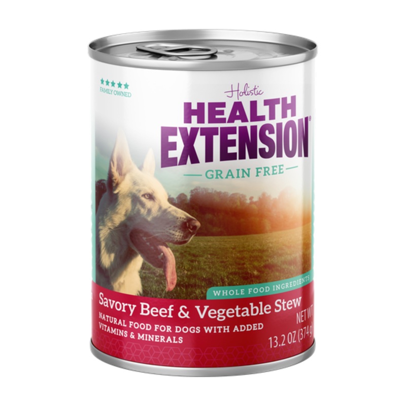 Holistic Health Extension Grain Free Savory Beef & Vegetable Stew Canned Dog Food, 13.2 oz