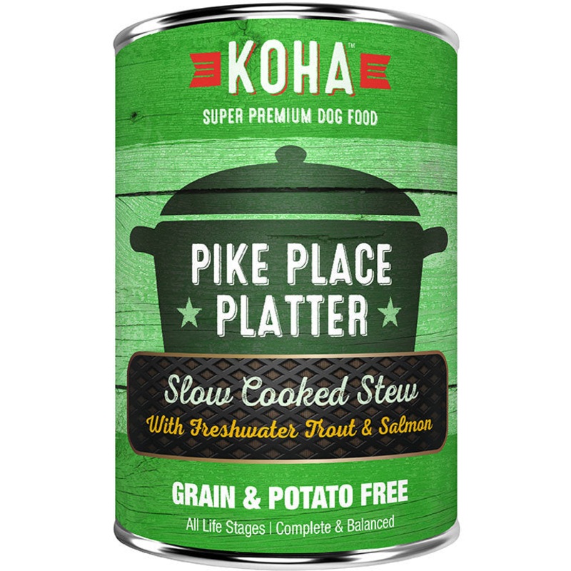 Koha Dog Can Pike Place Platter Trout Salmon 12.7oz