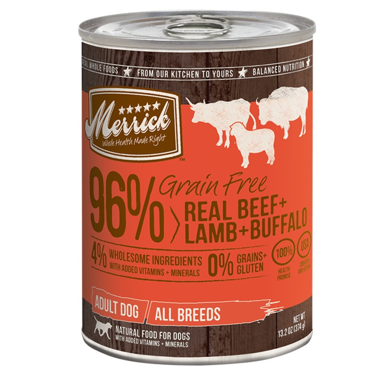 Merrick 96% Grain Free Beef, Lamb & Buffalo 13.2 oz