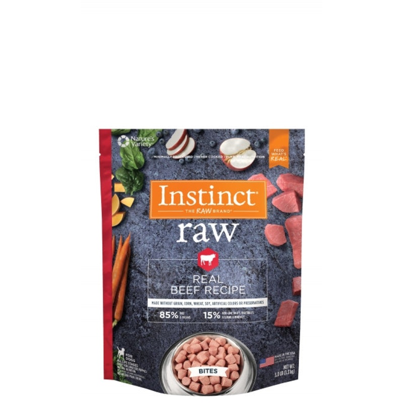 Nature's Variety Instinct Raw Frozen Bites 85/15, Beef