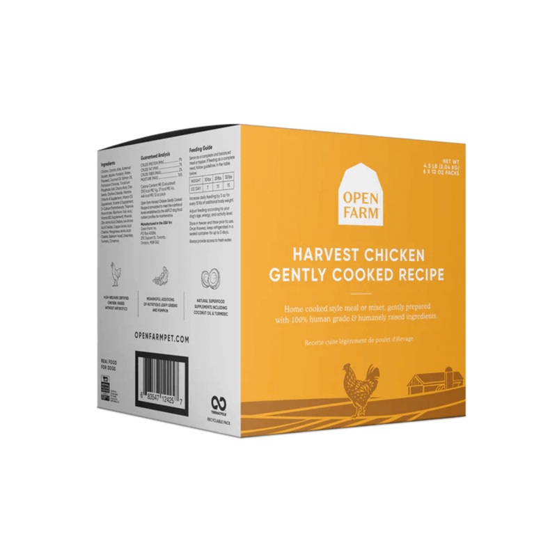 Open Farm Frozen Gently Cooked Chicken Dog Food 96 oz