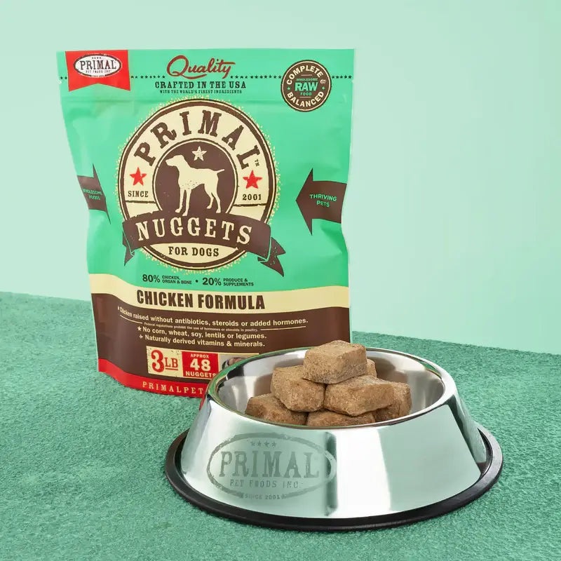 Primal Dog Frozen Nuggets, Chicken 3 lbs