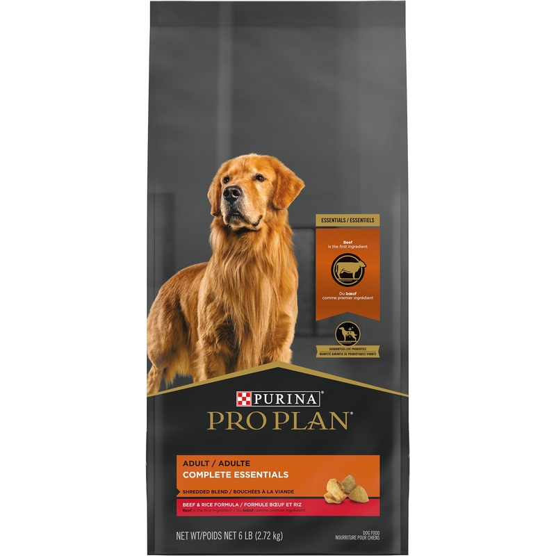 Purina Pro Plan Complete Essentials Adult Shredded Blend Beef & Rice Formula Dry Food