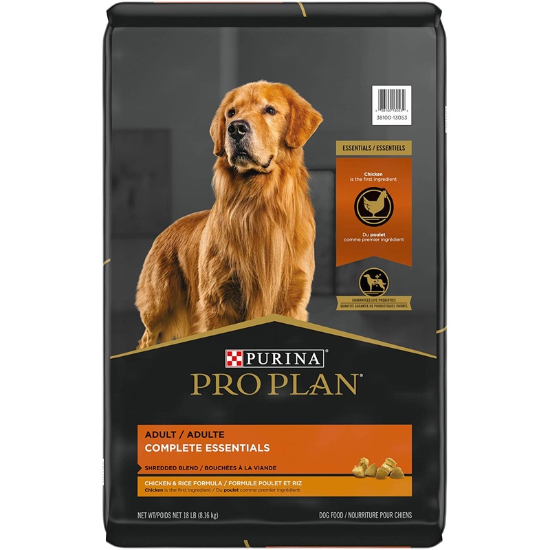 Purina Pro Plan Complete Essentials Shredded Blend Adult Chicken & Rice Formula Dry Dog Food