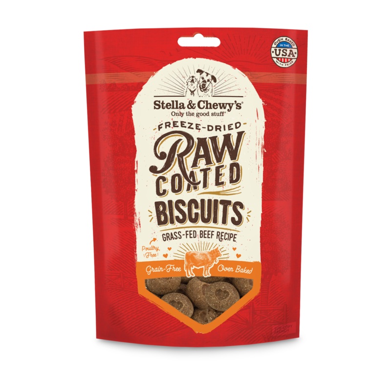 Stella & Chewy Raw Coated Biscuits, Grass-Fed Beef Recipe