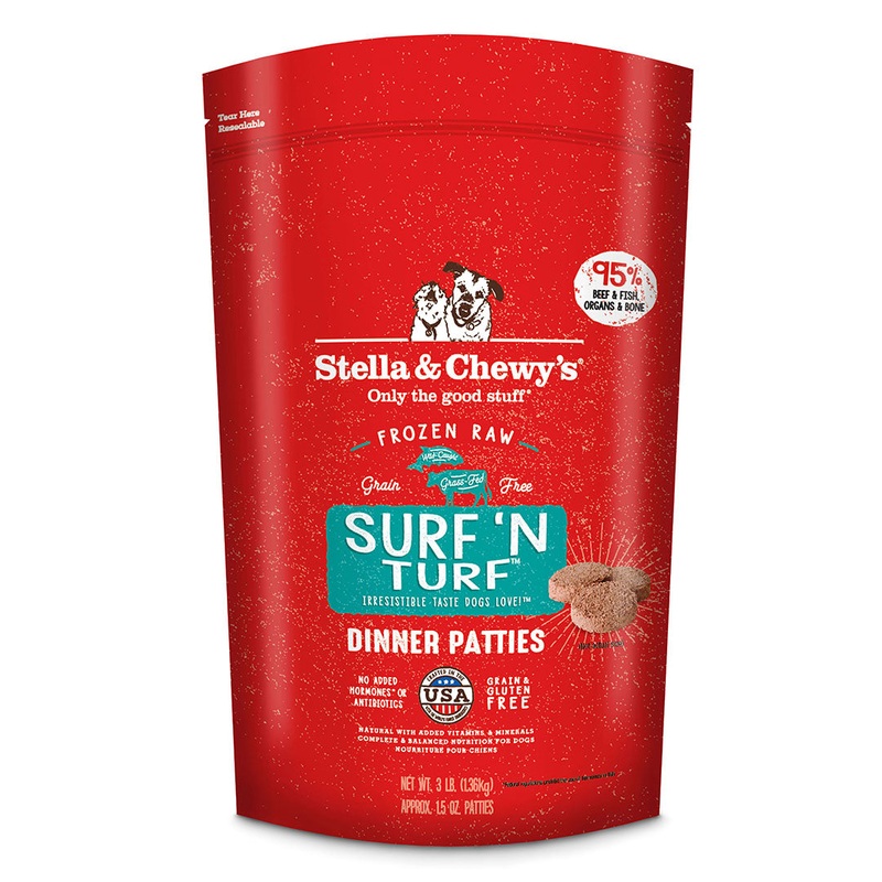 Stella & Chewy's Surf & Turf Frozen Raw Dinner Patties