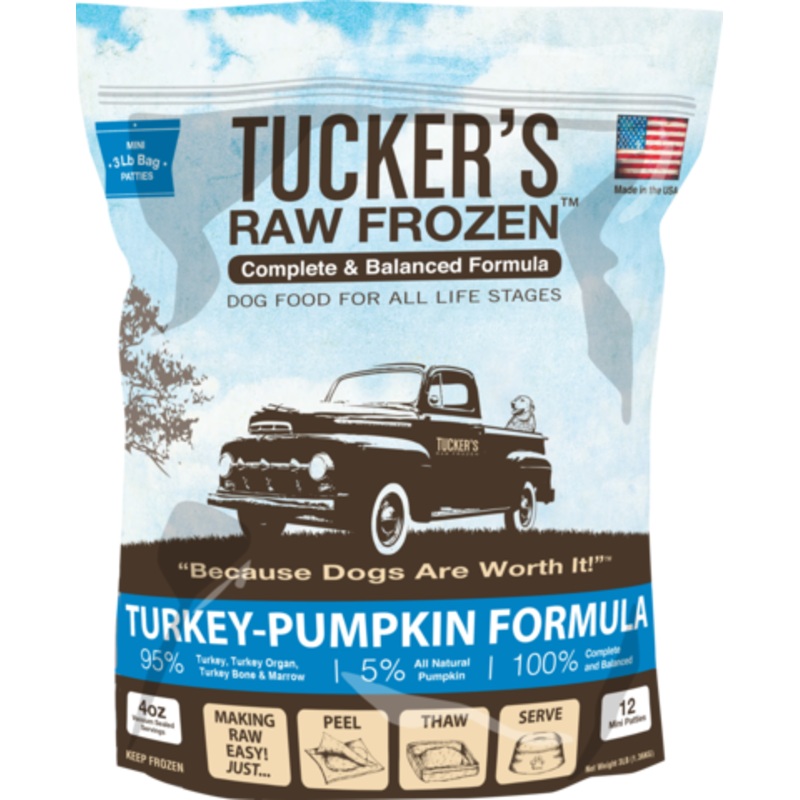 Tucker's Frozen Raw Dog Food, Turkey with Pumpkin Formula 6lb