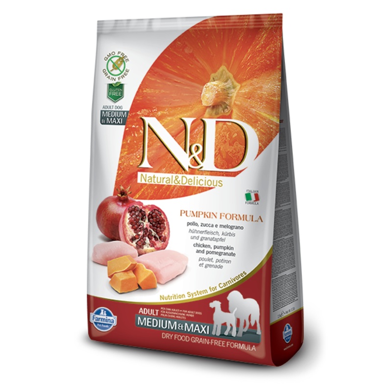 Farmina N&D Pumpkin Canine Chicken, Pumpkin & Pomegranate Adult Medium/Maxi Dry Food