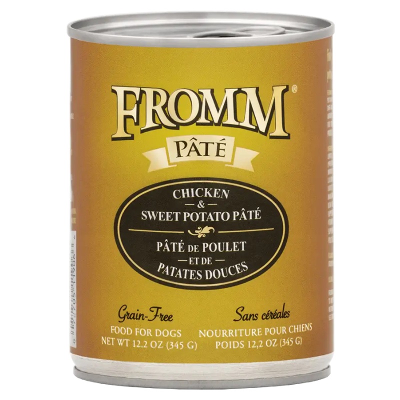 Fromm Dog Can Grain Free Chicken and Sweet Potato Pate 12.2 oz