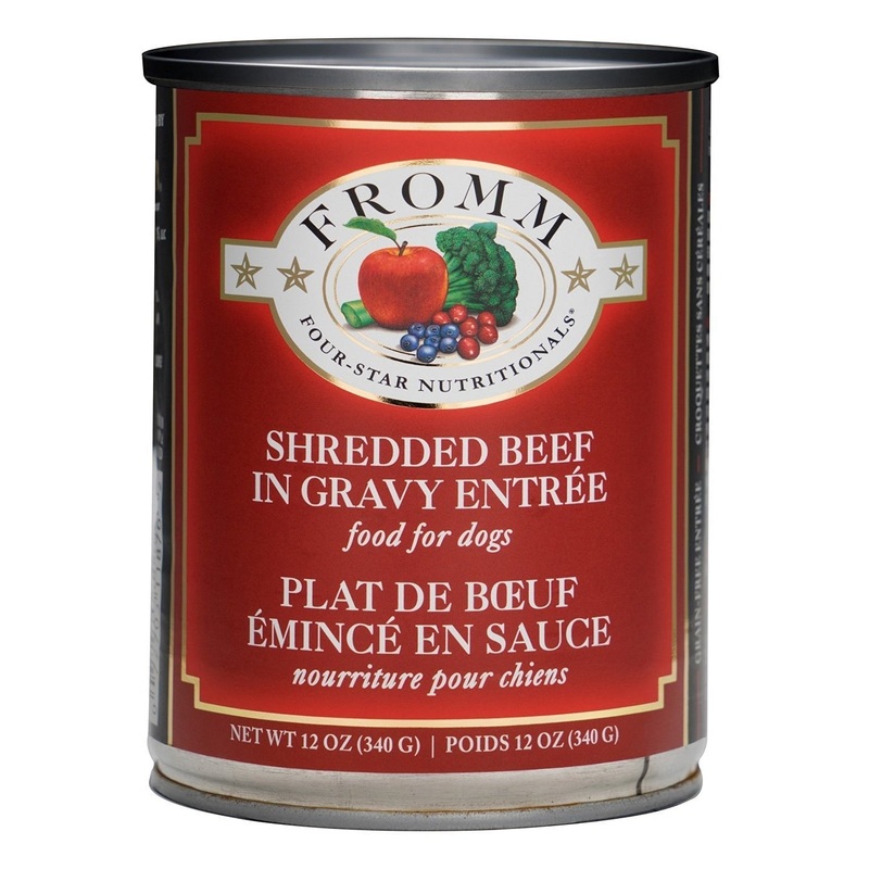 Fromm Dog Can, Shredded Beef in Gravy 12 oz