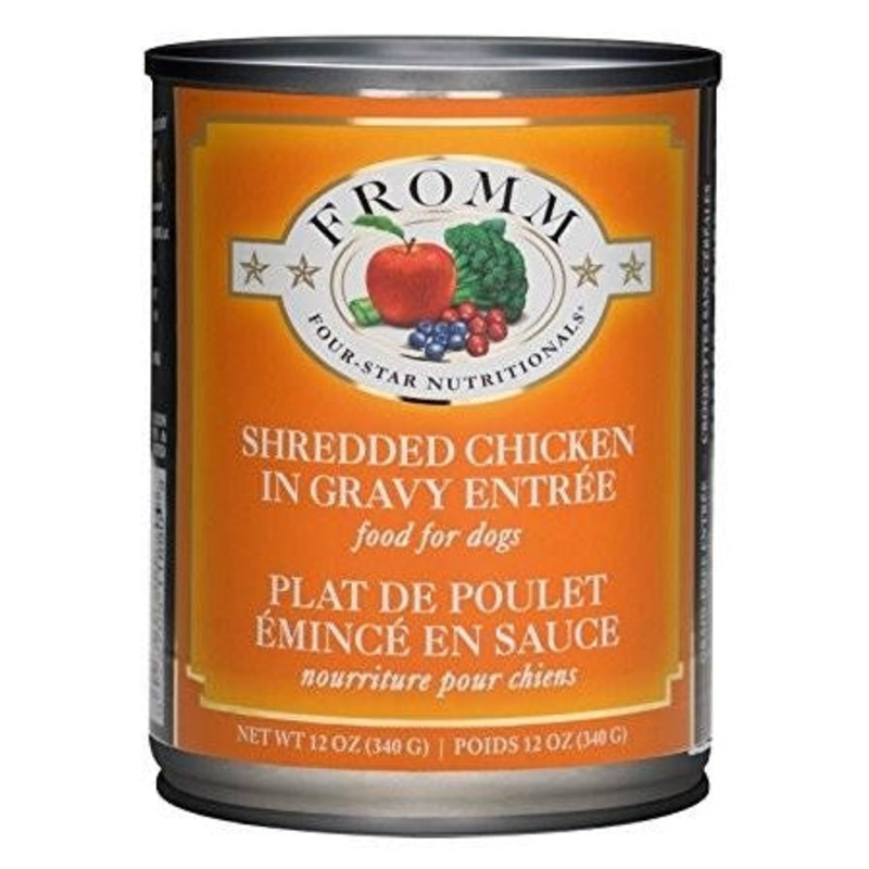 Fromm Dog Can, Shredded Chicken in Gravy 12oz