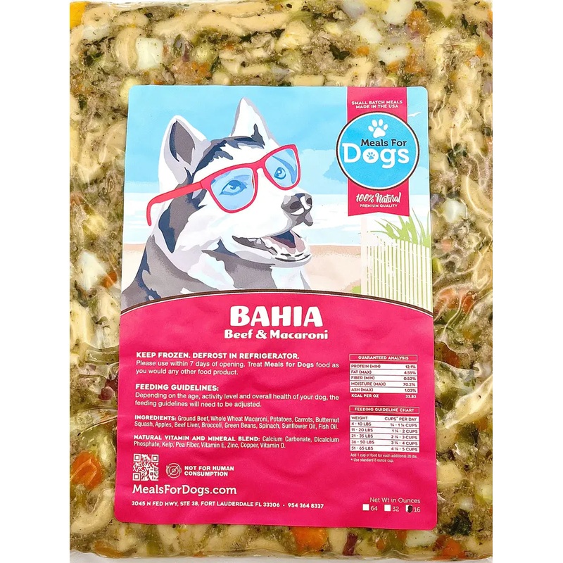 Meals for Dogs Bahia Beef Frozen Dog Food