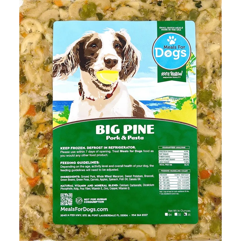 Meals for Dogs Big Pine Pork Frozen Dog Food