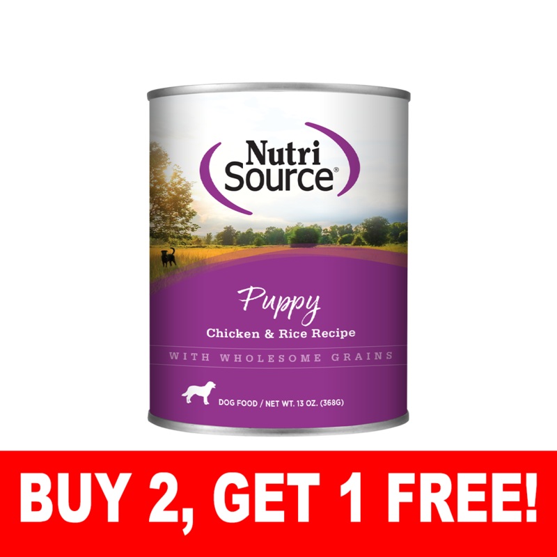 NutriSource Puppy Chicken & Rice Canned Dog Food, 13 oz