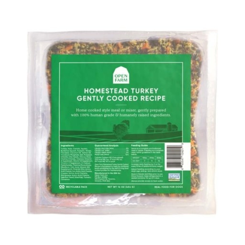 Open Farm Frozen Gently Cooked Homestead Turkey Dog Food