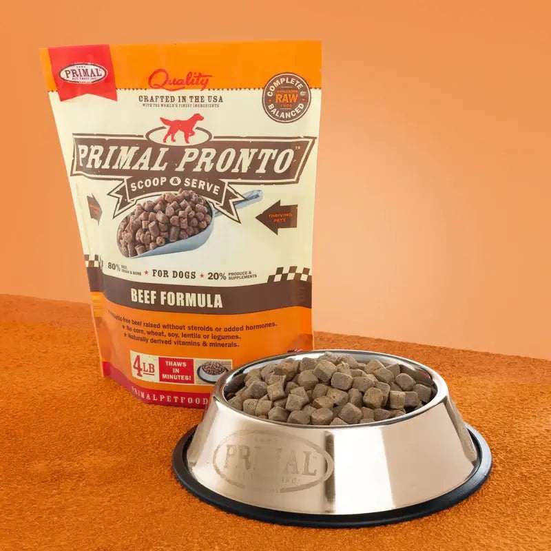 Primal Dog Frozen Pronto, Beef 4 lbs