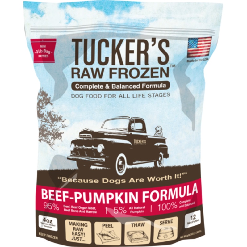 Tucker's Frozen Raw Dog Food, Beef with Pumpkin Formula 6lb