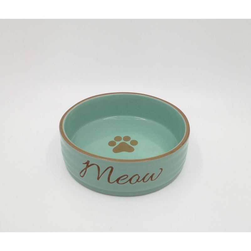 Fifi Elegant Cat Bowl Light Turquoise 4.9''