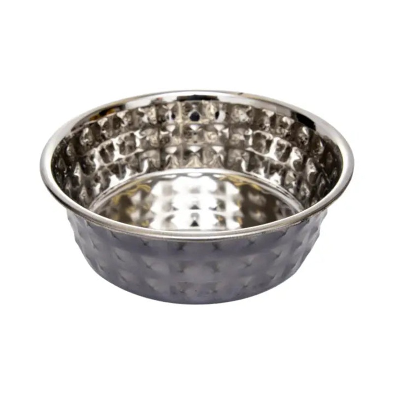 Jojo Modern Pets - Eco-Chic Hammered Stainless Steel Dog Bowl/Gamelle pour chien en acier inoxydable martel Eco-Chic
