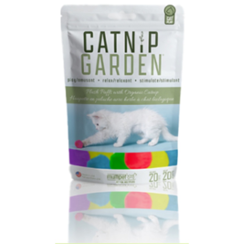Multipet Catnip Garden Plush Puffs with Organic Catnip/Peluches  l'herbe  chat biologique (20pc)