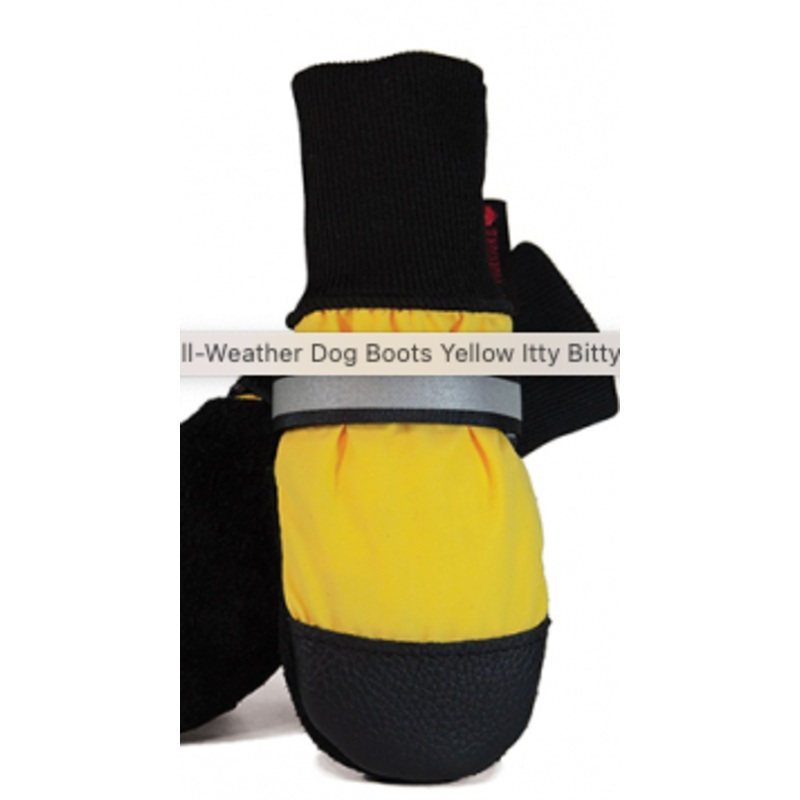 Muttluks All-Weather Dog Boots Yellow Itty Bitty