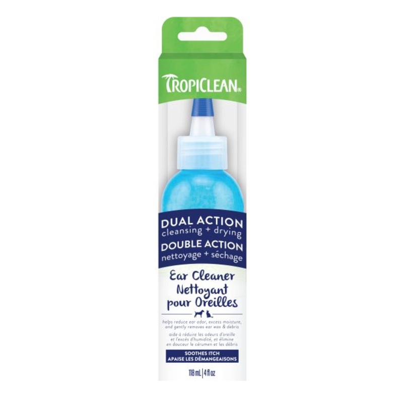 Tropiclean Double Action - Ear Cleaner/Nettoyant pour Oreilles(4oz)
