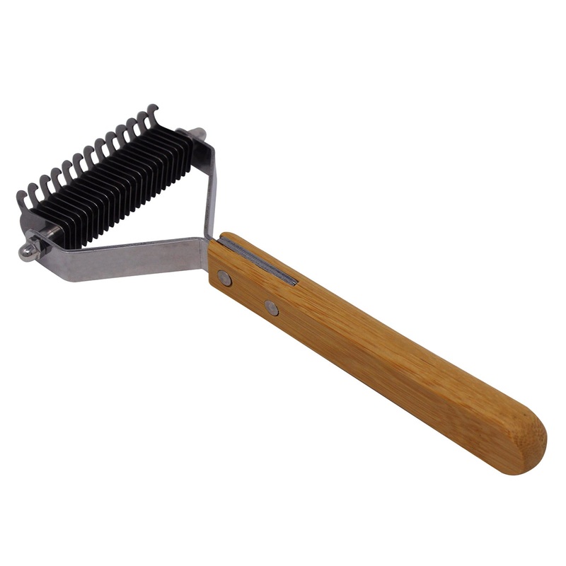 Bamboo Groom - Double Sided Dematting Rake with Stainless Steel Teeth