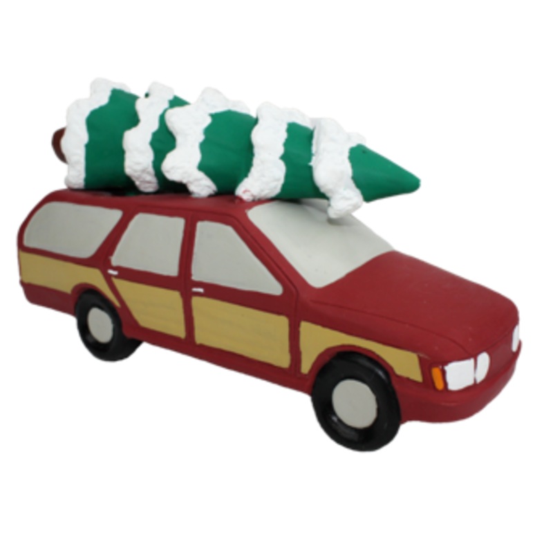 Multipet Holiday - Station Wagon with Tree - 7.5" Latex Dog Toy