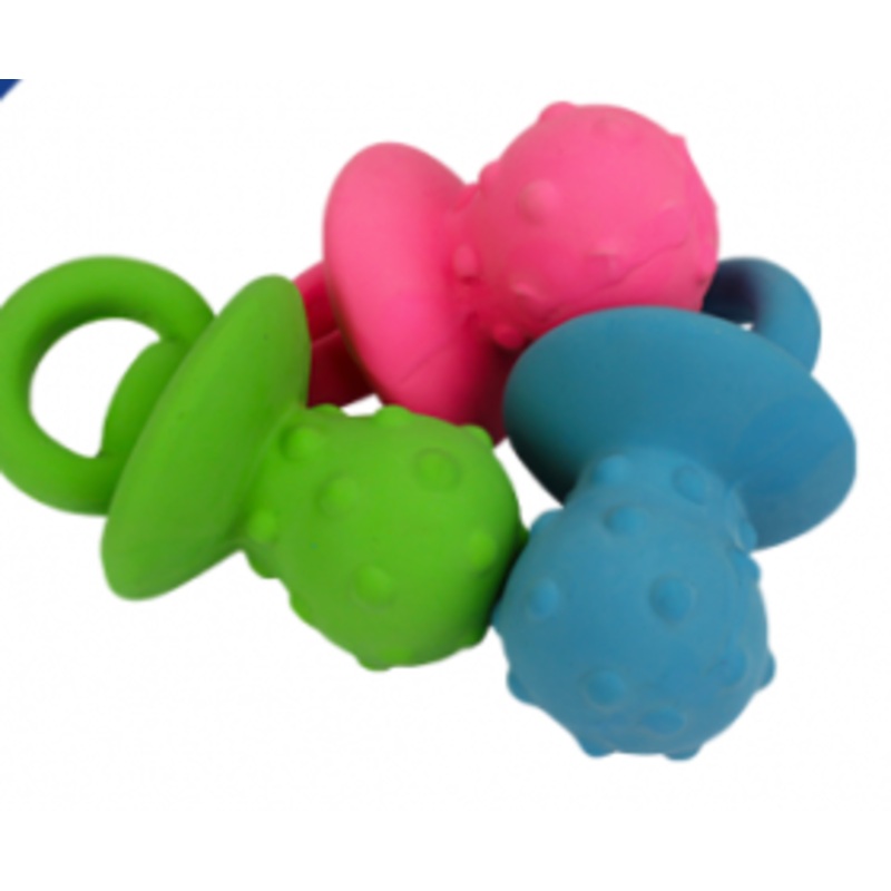 Multipet Minipet Latex Pacifiers/Sucettes en latex (ass) 4"
