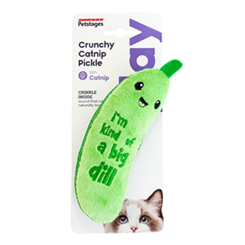 Outward Hound Petstages Crunchy Pickle Kicker Dental Cat Toy