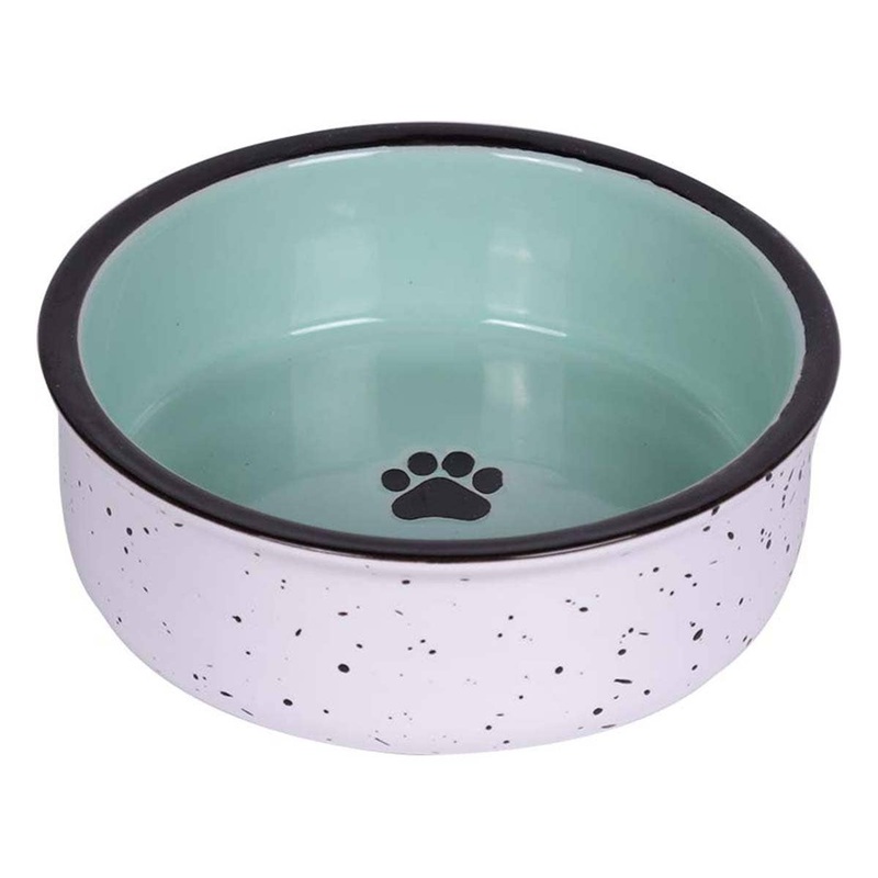 Tucker Teal/White  4.9" Pet Bowl