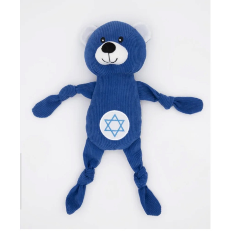 Hanukkah ZippyPaws - Corduroy Cuddlerz Bear/Ours en velours ctel Cuddlerz