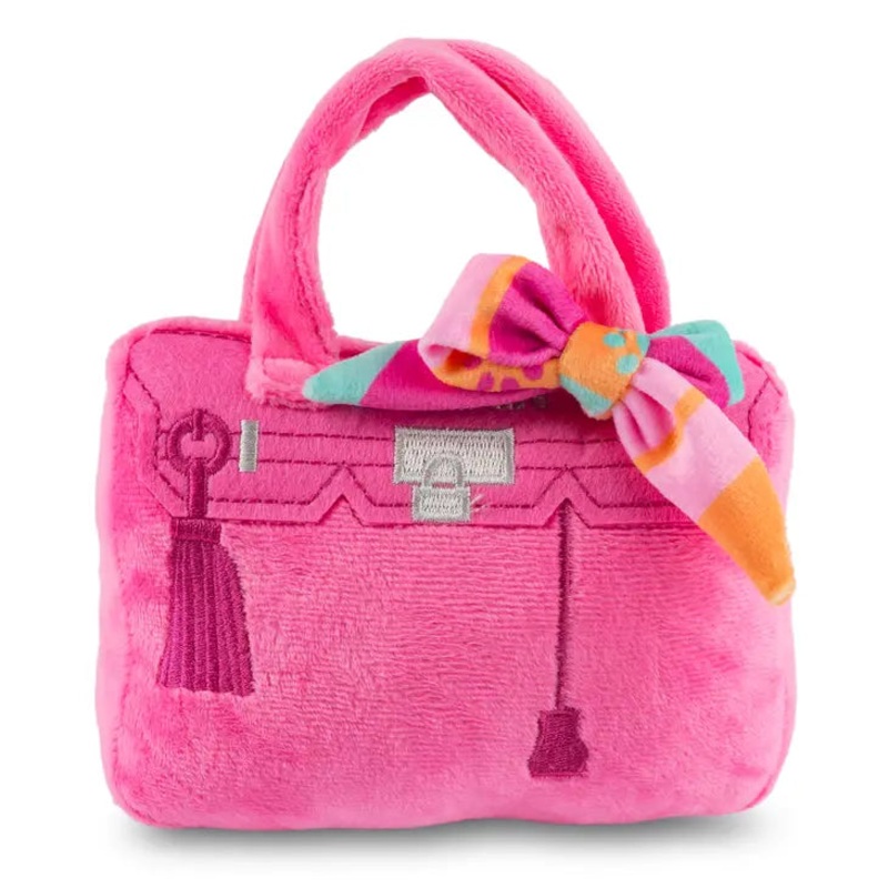 Haute Diggity Dog - Pink "Rich Bitch" Barkin Bag Squeaker Dog Toy (Large)