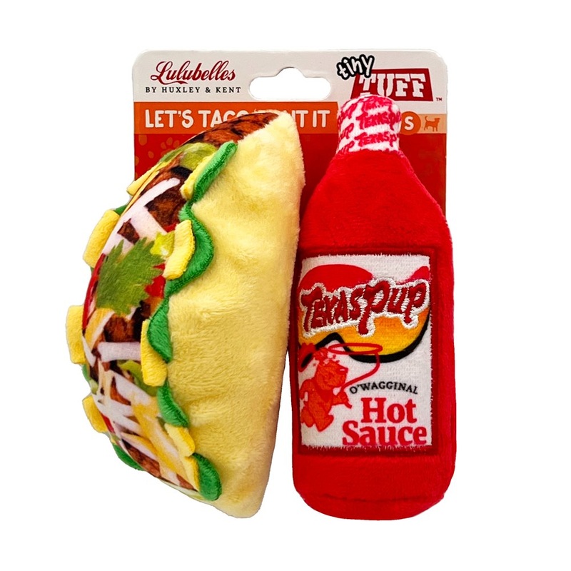 Lulubelles Tiny Tuff - Lets TacoBout It Plush Dog Toys (2pk)