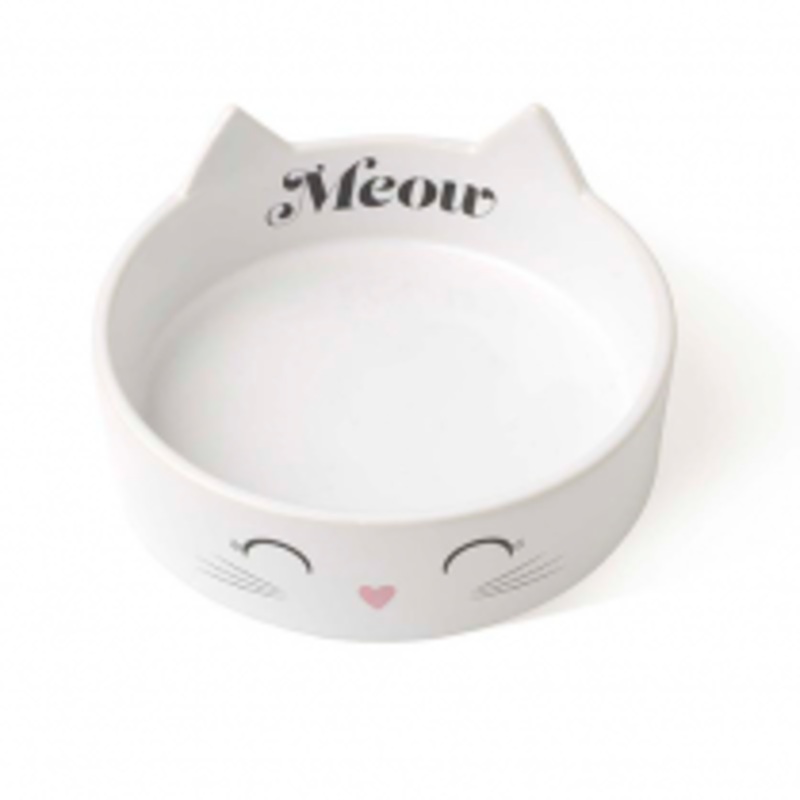PetRageous Meow Kitty Shallow 5" Cat Bowl
