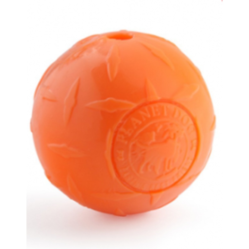 Planet Dog Orbee-Tuff Diamond Plate Ball Dog Toy Orange Small