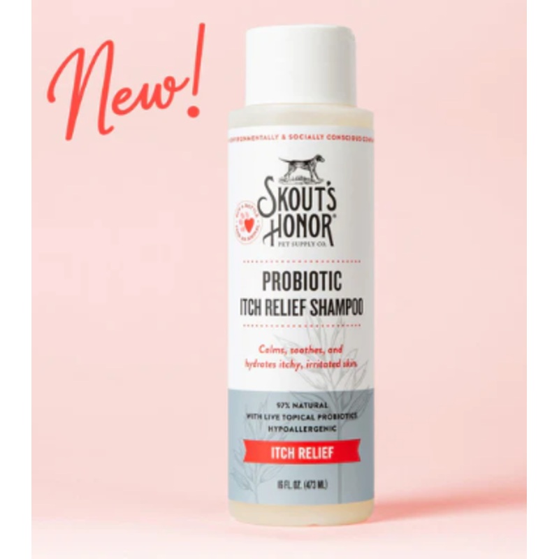 Skout's Honor - Probiotic Itch Relief Shampoo (16oz) - Hypoallergenic