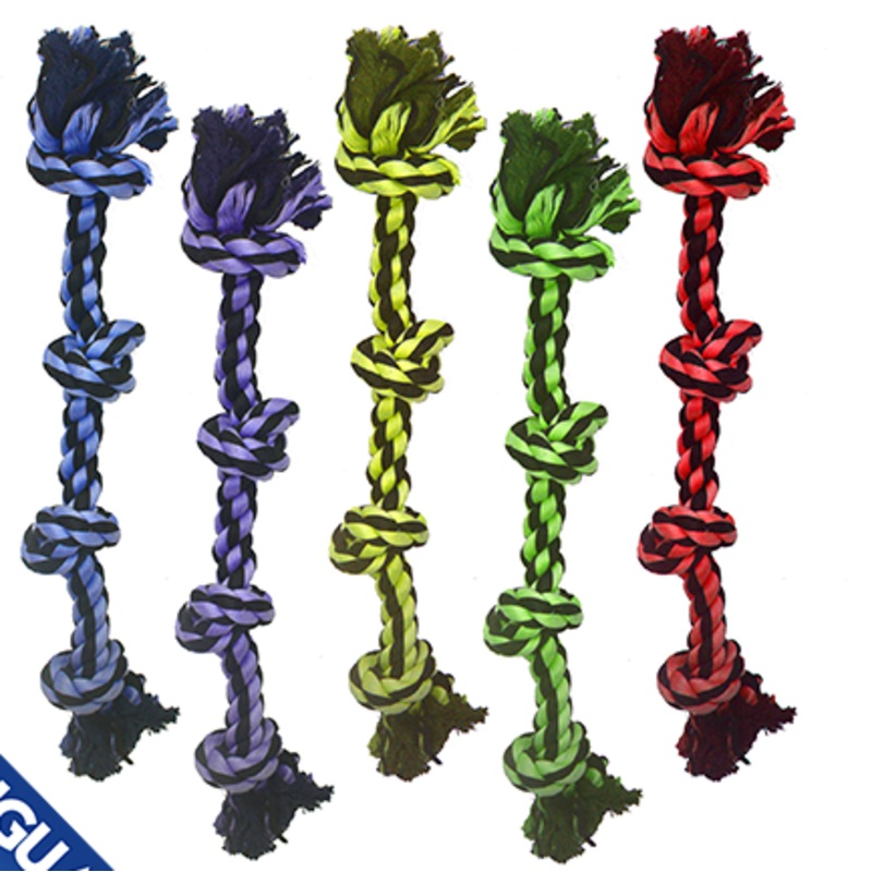 Multipet Nuts for Knots 4-Knot Rope Dog Toy 25" (assorted)