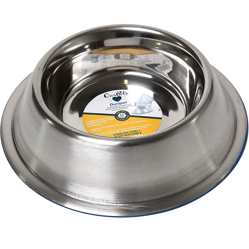 Durapet No-Tip Heavyweight Stainless Steel Bowl