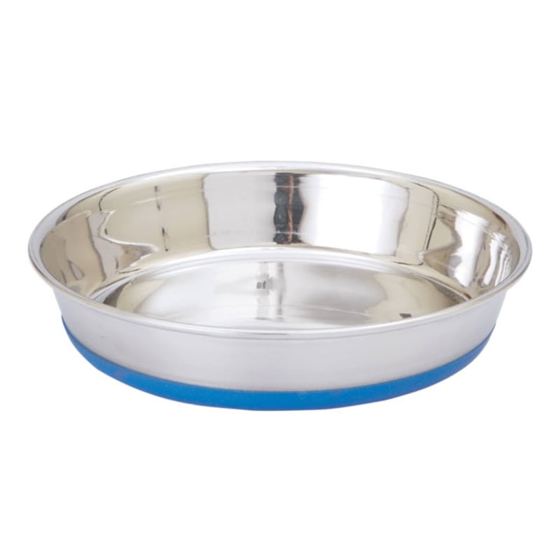 Indipets - Shallow Heavy Dish with Bonded Rubber Base/Plat lourd peu profond avec base en caoutchouc coll
