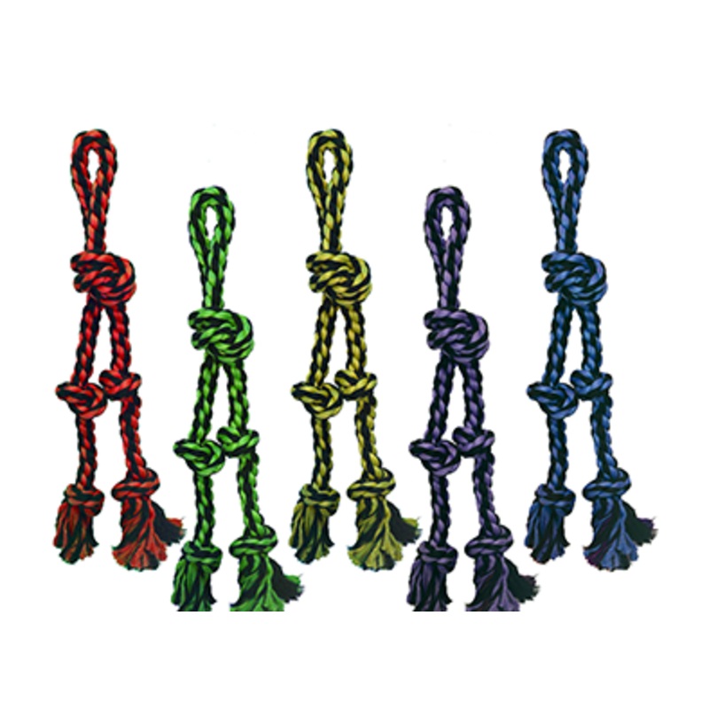 Multipet Nuts for Knots Rope Tug with 2 Danglers 20" Dog Toy (assorted)