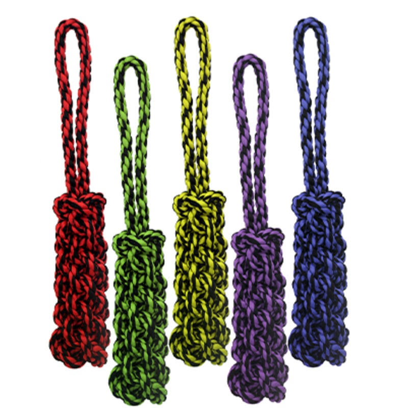 Multipet Nuts for Knots Rope Tug with Braided Stick Dog Toy (assorted)