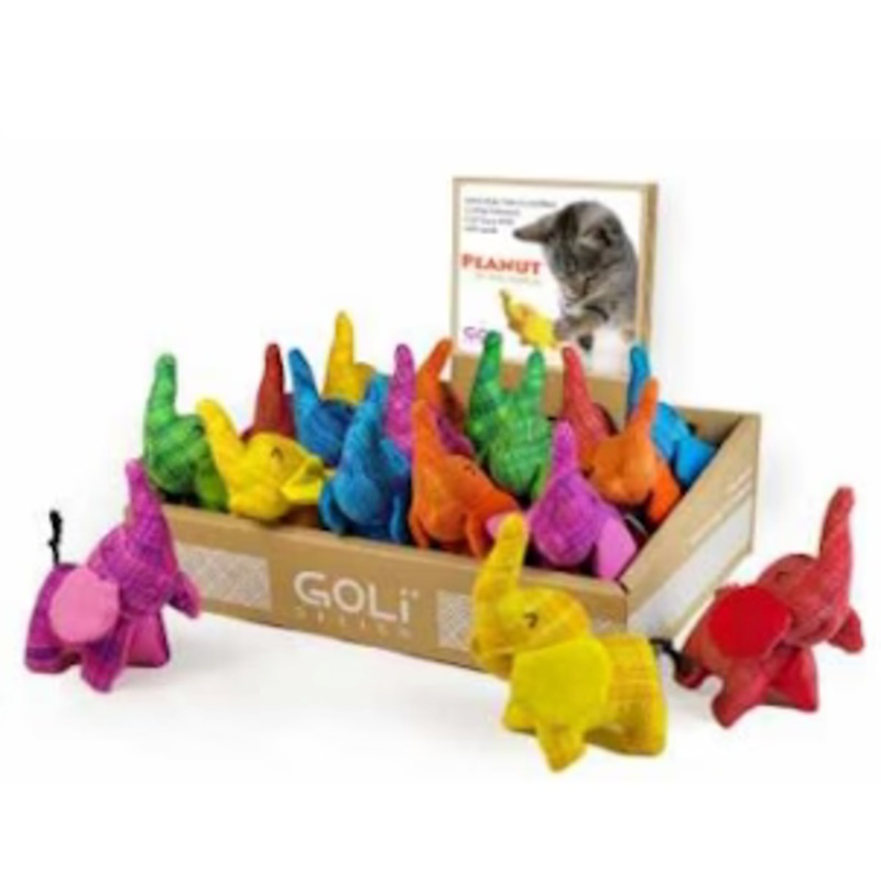Peanut the Elephant Catnip Cat Toys by Goli Design Assorted