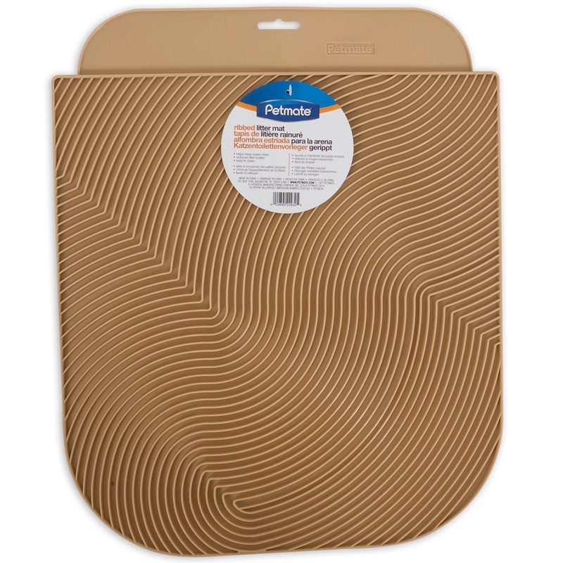 Petmate Ribbed Litter Mat - Moulded Rubber (assorted colours)