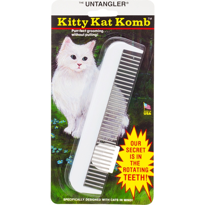 Untangler Combs with rotating stainless steel teeth (Cat)