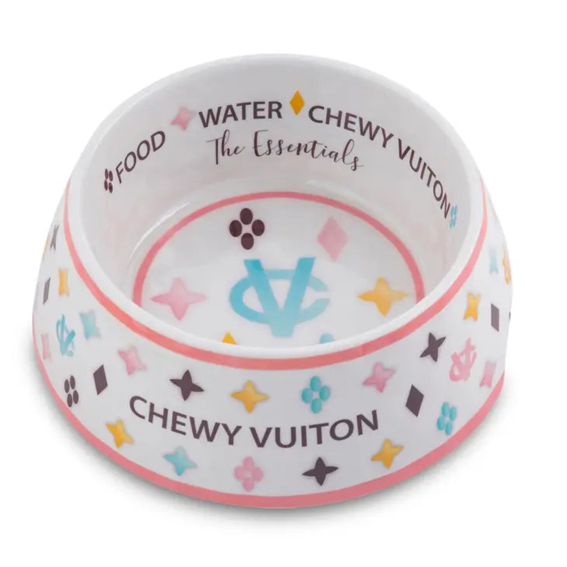 Haute Diggity Dog - White Chewy Vuitton Bowl