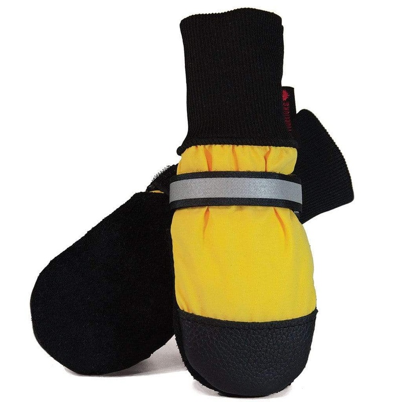 old style Muttluks All-Weather Boots (set of 4) yellow, unlined CLEARANCE