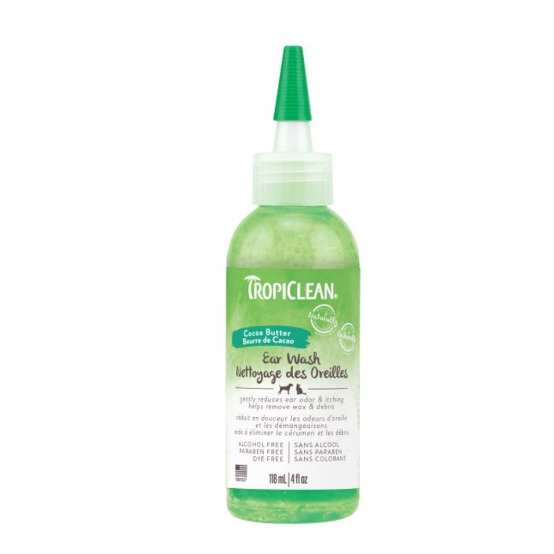 TropiClean Alcohol Free Ear Wash Dog 4oz
