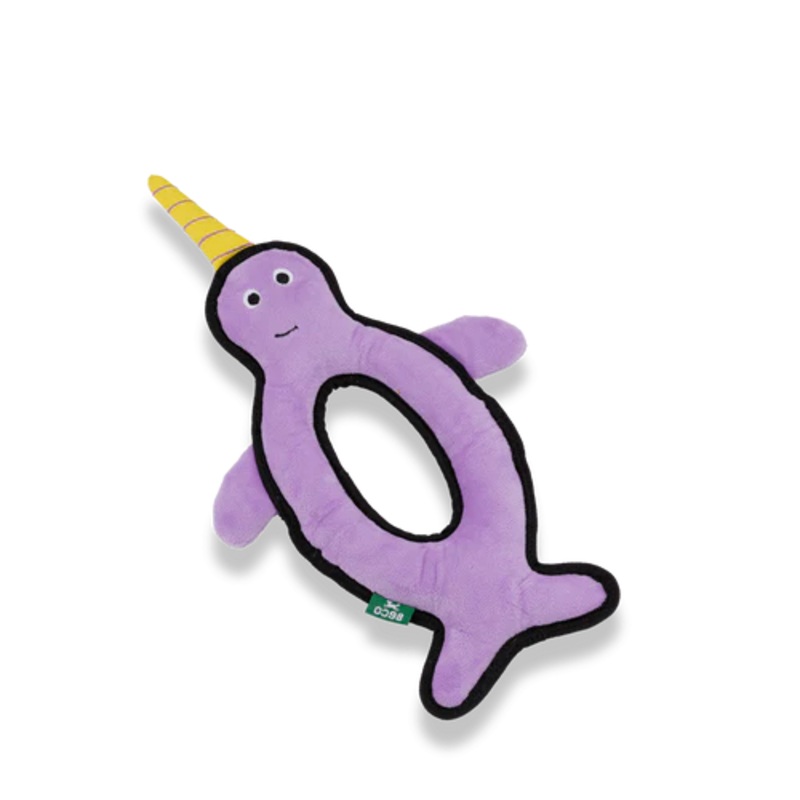 Beco Recycled Rough & Tough Narwhal Dog Toy