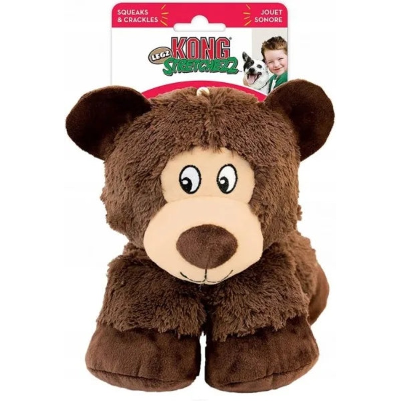 KONG Stretchezz Legz Bear Dog Toy Large